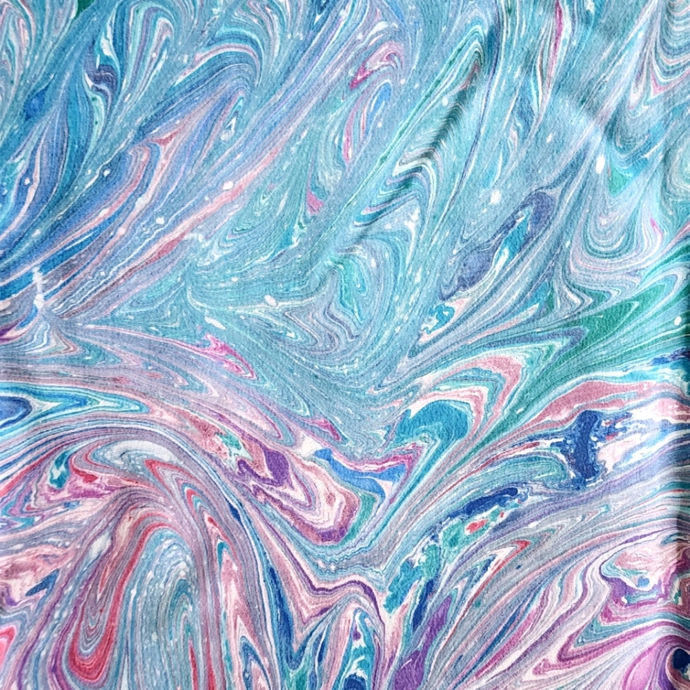 Marbled Dye Pattern Scarf - Picture 2 of 8
